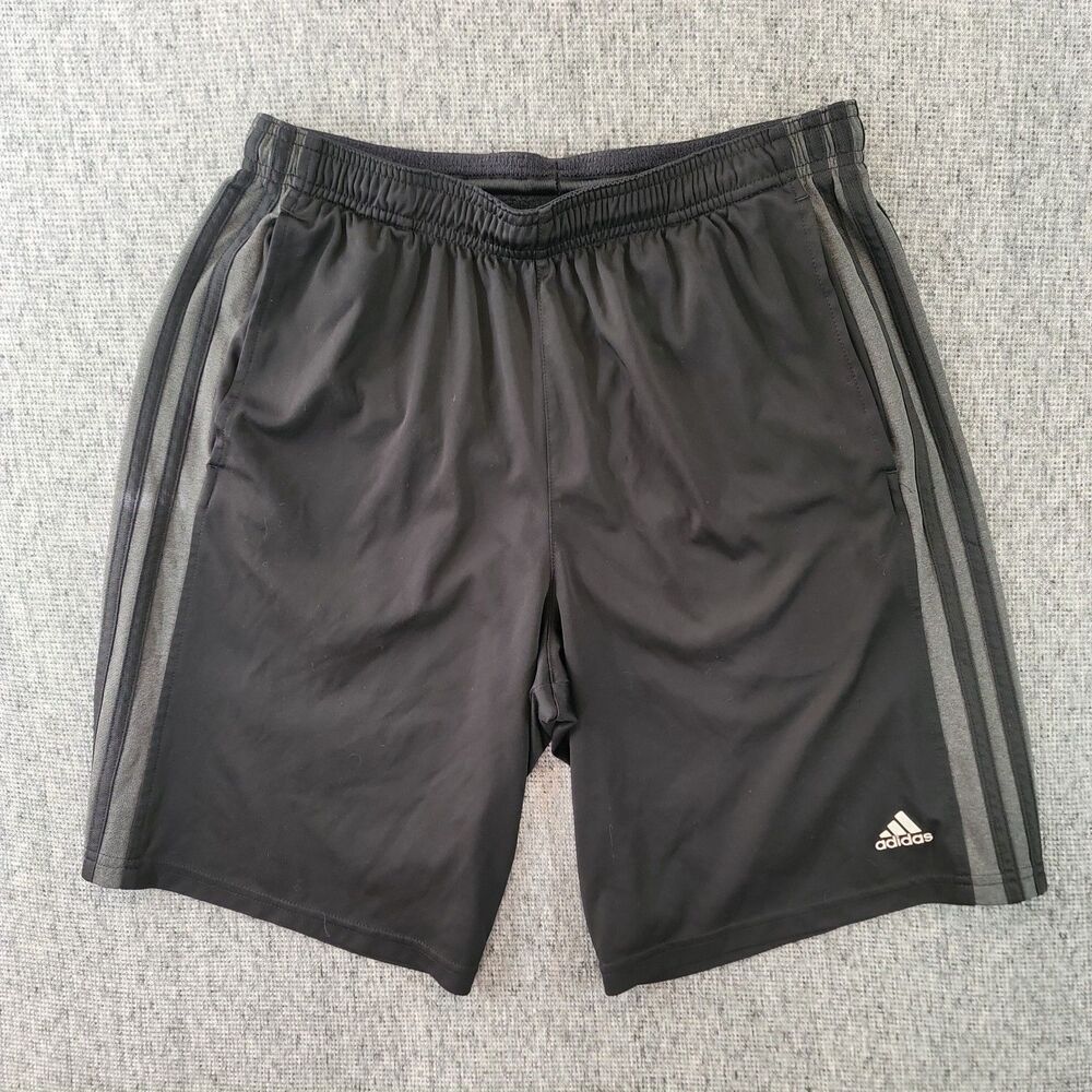 Adidas Mens Small Black Climalite Gym Athletic Running Training Shorts
